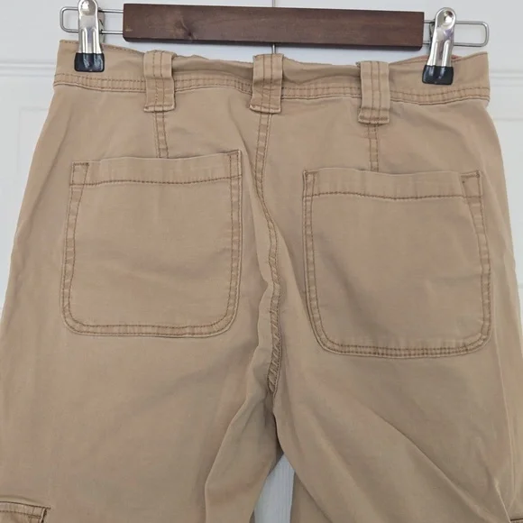 Kensie Jeans The Ella High Rise Straight Khaki Utility Cargo Pants Size 2 / 26 - Picture 8 of 14